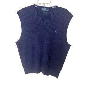 Polo Ralph Lauren Navy Blue Sweater Vest XXL‎